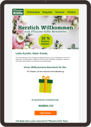 Gutscheincode Geburtstag pflanzenkölle